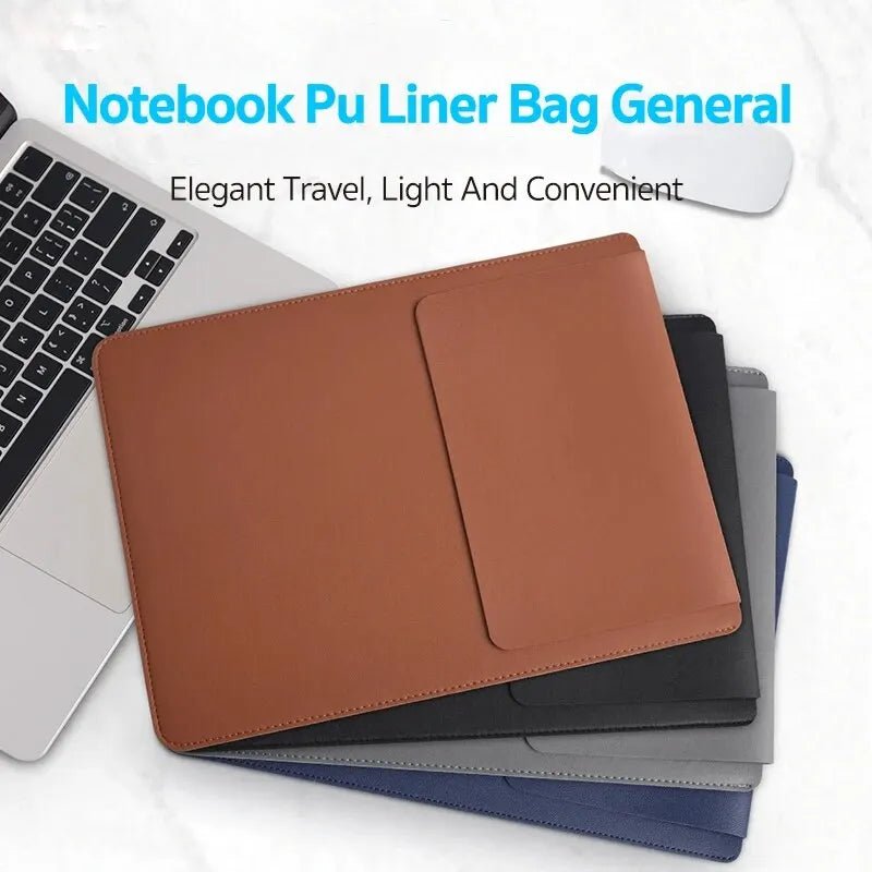 ApexGuard PU Laptophoes met Pluche Binnenkant voor Professionals Stijlvolle Bescherming