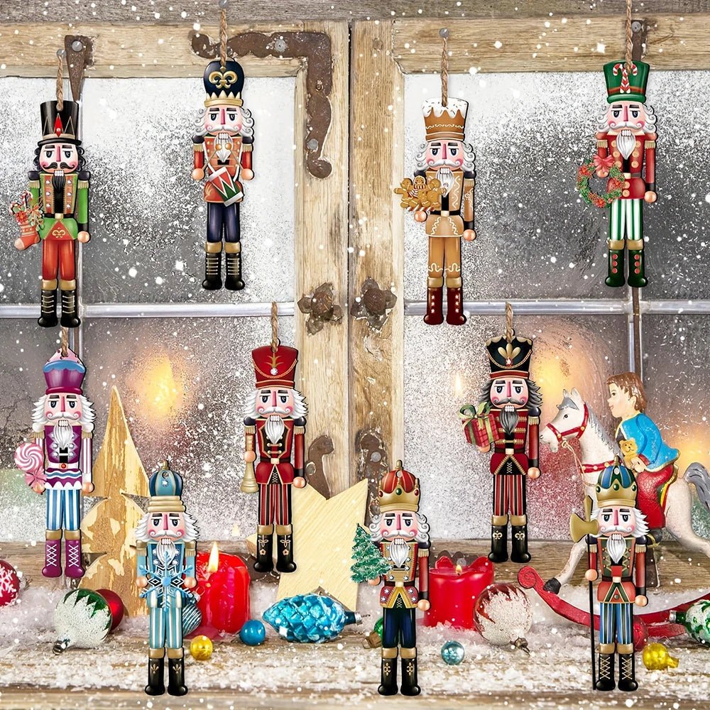 Sada vojáčků louskáčků RegalCraft, ručně malovaná dřevěná sváteční dekorace pro milovníky dekorací