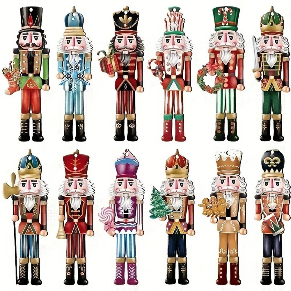 Sada vojáčků louskáčků RegalCraft, ručně malovaná dřevěná sváteční dekorace pro milovníky dekorací