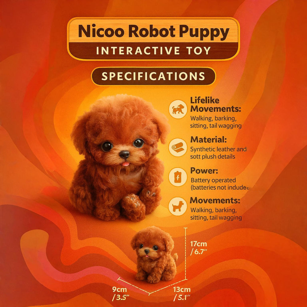 AstraPup Cachorro Robótico Inteligente: Camina, Ladra y Mueve la Cola para Niños