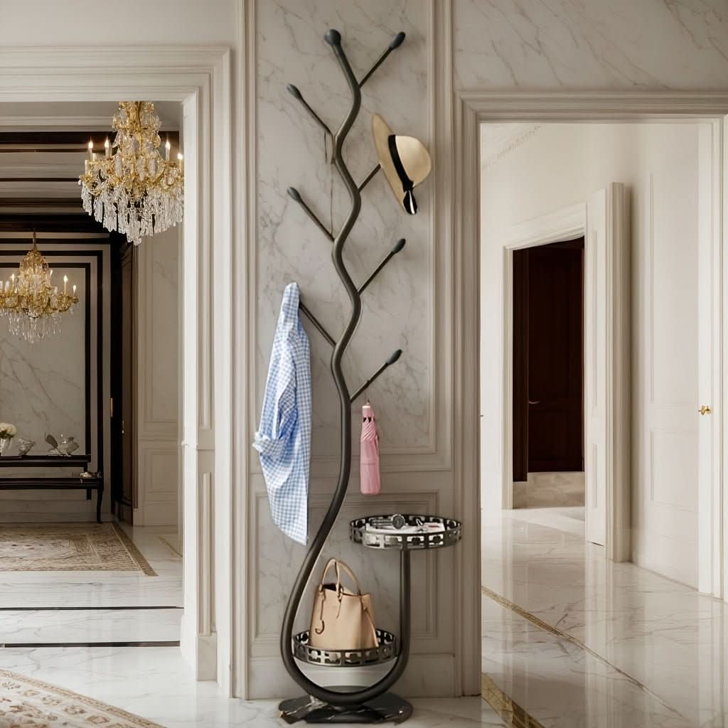 Perchero independiente NordicStone IronRack con diseño escandinavo para hogares modernos