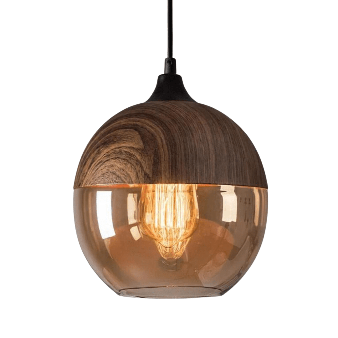 Lámpara de techo de madera nórdica SkandiGlow para iluminación contemporánea del hogar