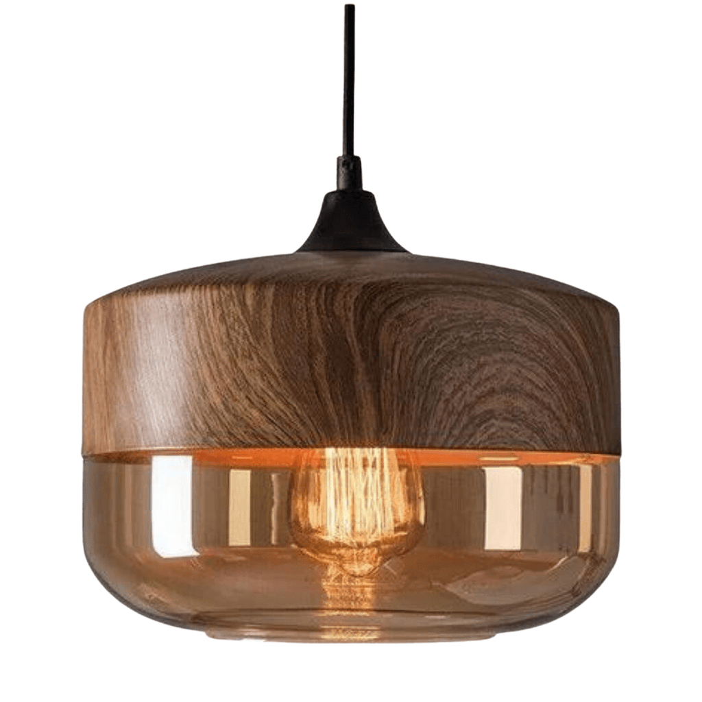 Lámpara de techo de madera nórdica SkandiGlow para iluminación contemporánea del hogar