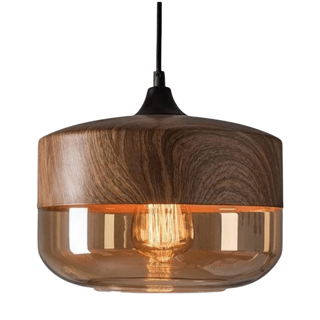 Lámpara de techo de madera nórdica SkandiGlow para iluminación contemporánea del hogar