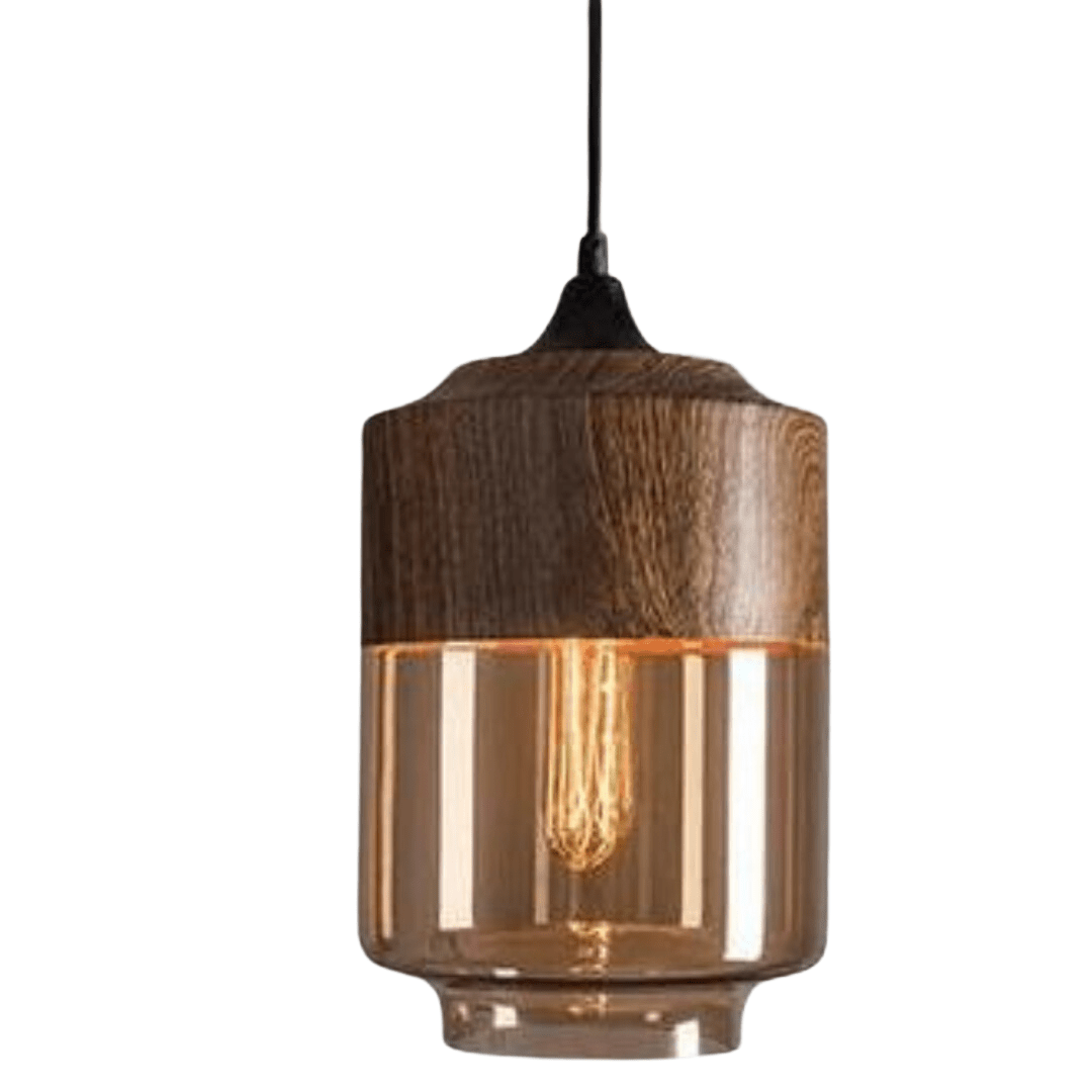 Lámpara de techo de madera nórdica SkandiGlow para iluminación contemporánea del hogar