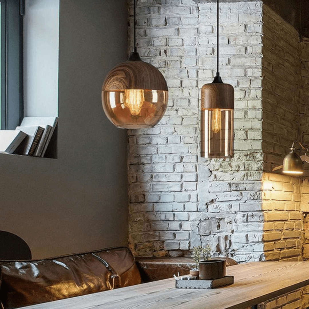 Lámpara de techo de madera nórdica SkandiGlow para iluminación contemporánea del hogar