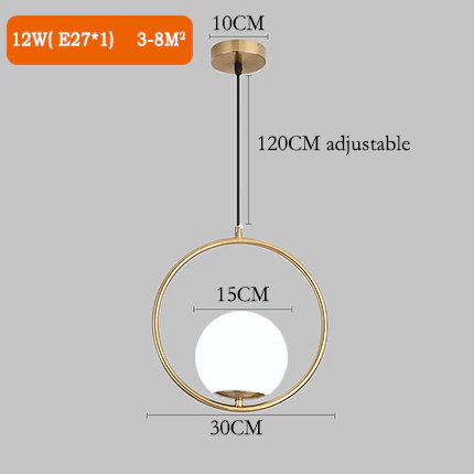 LumaOrbs Glass Ball Pendant Lights For Table Decor