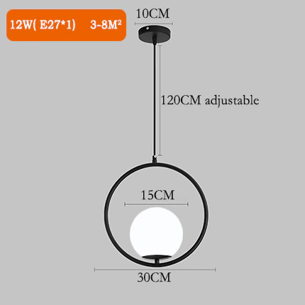 LumaOrbs Glass Ball Pendant Lights For Table Decor
