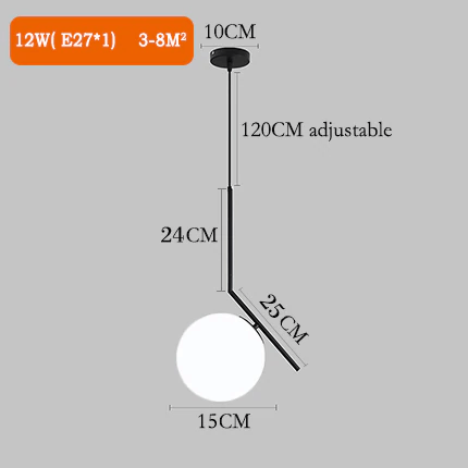 LumaOrbs Glass Ball Pendant Lights For Table Decor