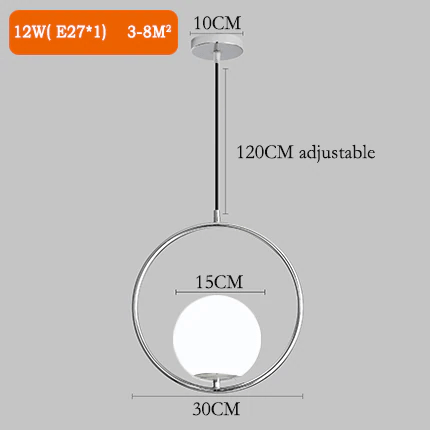 LumaOrbs Glass Ball Pendant Lights For Table Decor