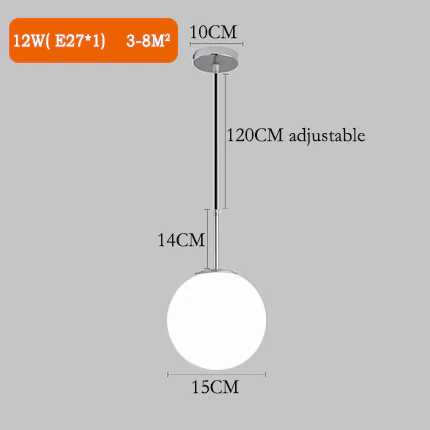 LumaOrbs Glass Ball Pendant Lights For Table Decor