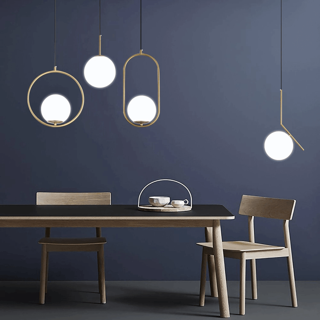 LumaOrbs Glass Ball Pendant Lights For Table Decor
