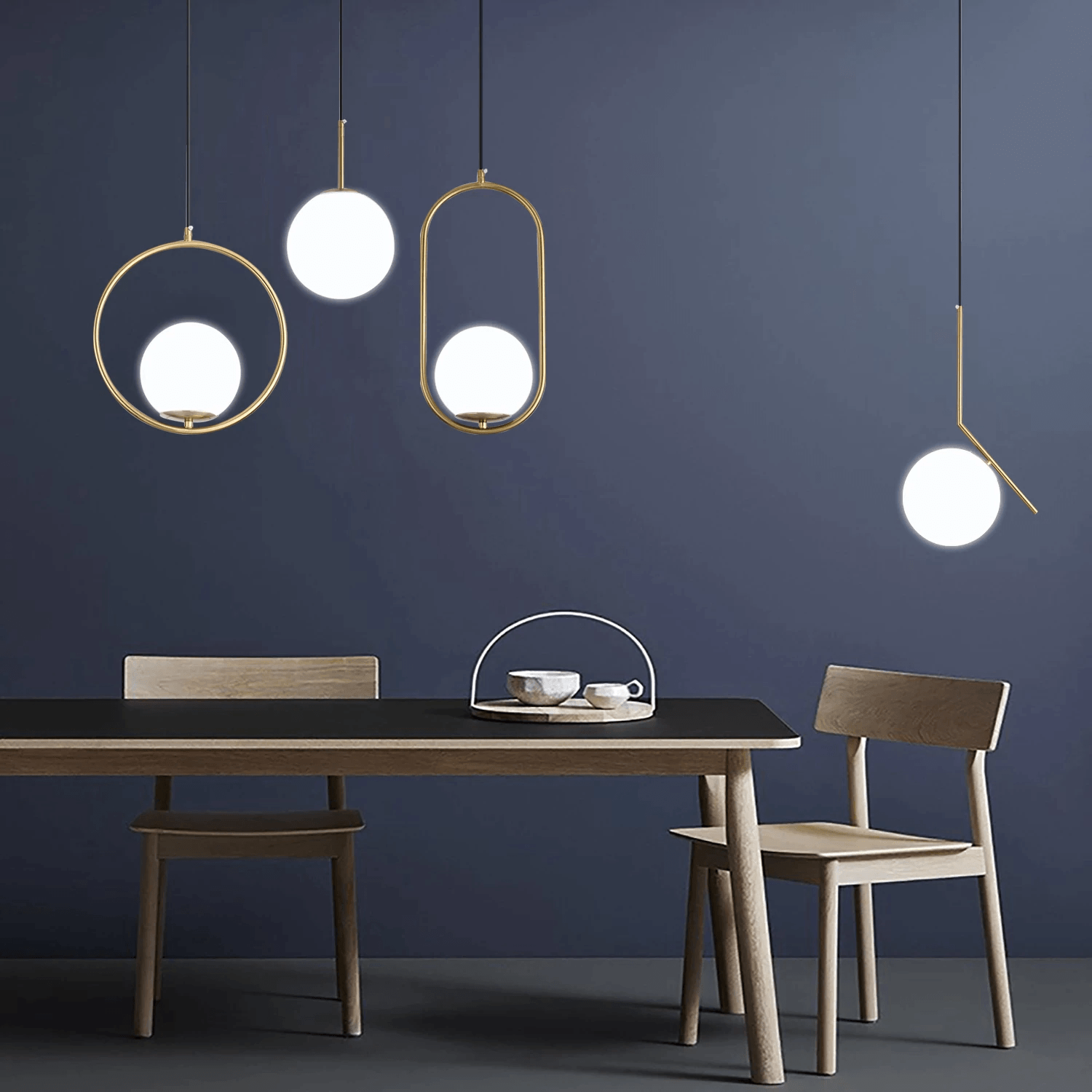 LumaOrbs Glass Ball Pendant Lights For Table Decor