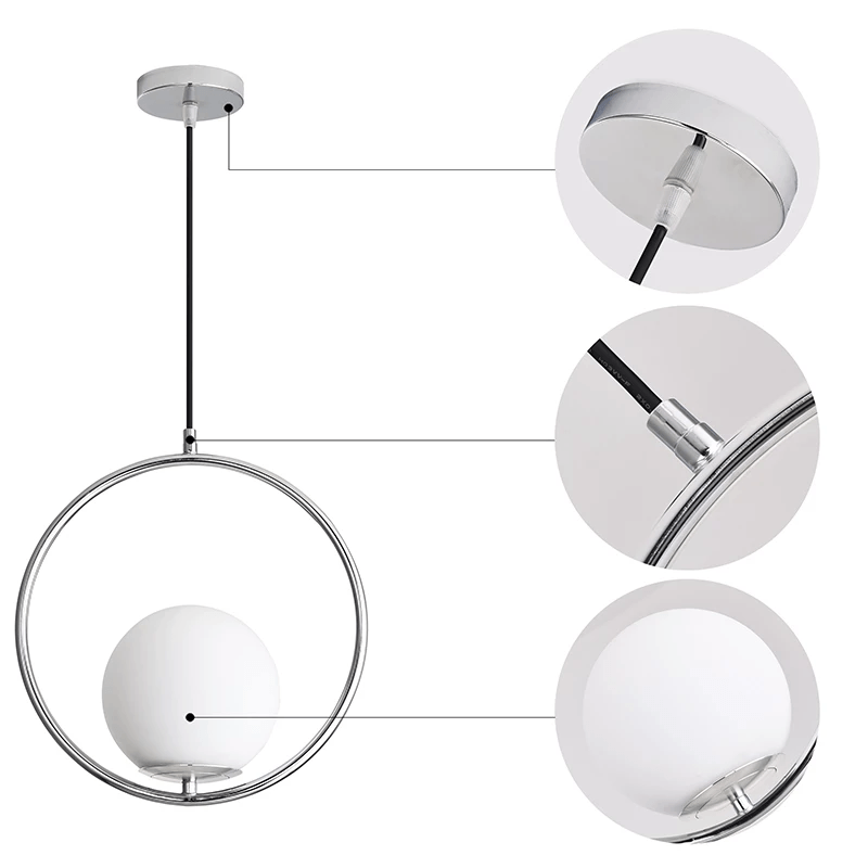 LumaOrbs Glass Ball Pendant Lights For Table Decor