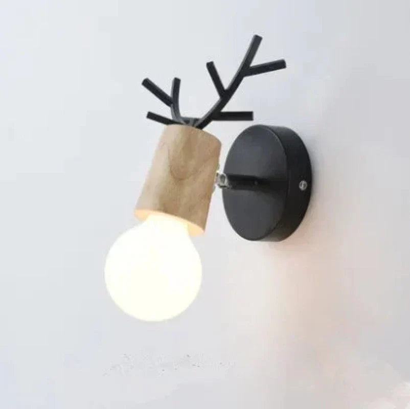 مصباح حائط فورست هافن ريفي مزخرف بقرون مع توهج LED دافئ