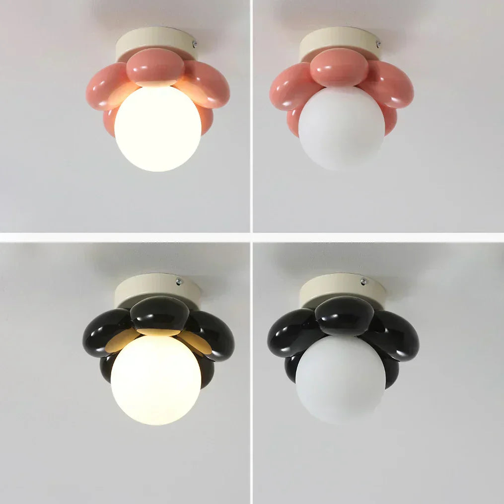 Nova Bloom Szklana lampa sufitowa do nordyckiego wystroju sypialni
