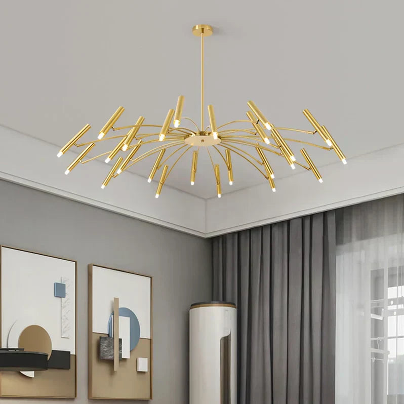 Astra Mid-Century Modern LED-krona med justerbara lampor för matsal