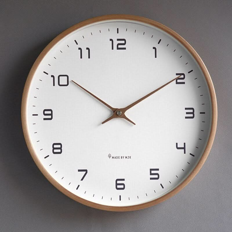 Relógio de Madeira Timeblend com Design Escandinavo Minimalista e Silencioso para Interiores Calmos