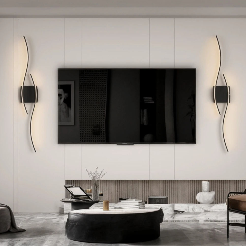 Lámpara de Pared Interior Elegante AstraGlow para Hogar y Áreas de Estar