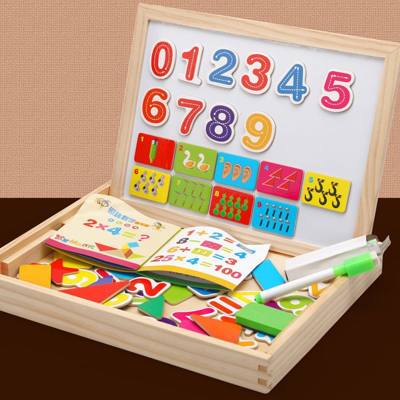 Pizarra magnética de doble uso Montessori para niños, pizarra blanca o pizarra de tiza