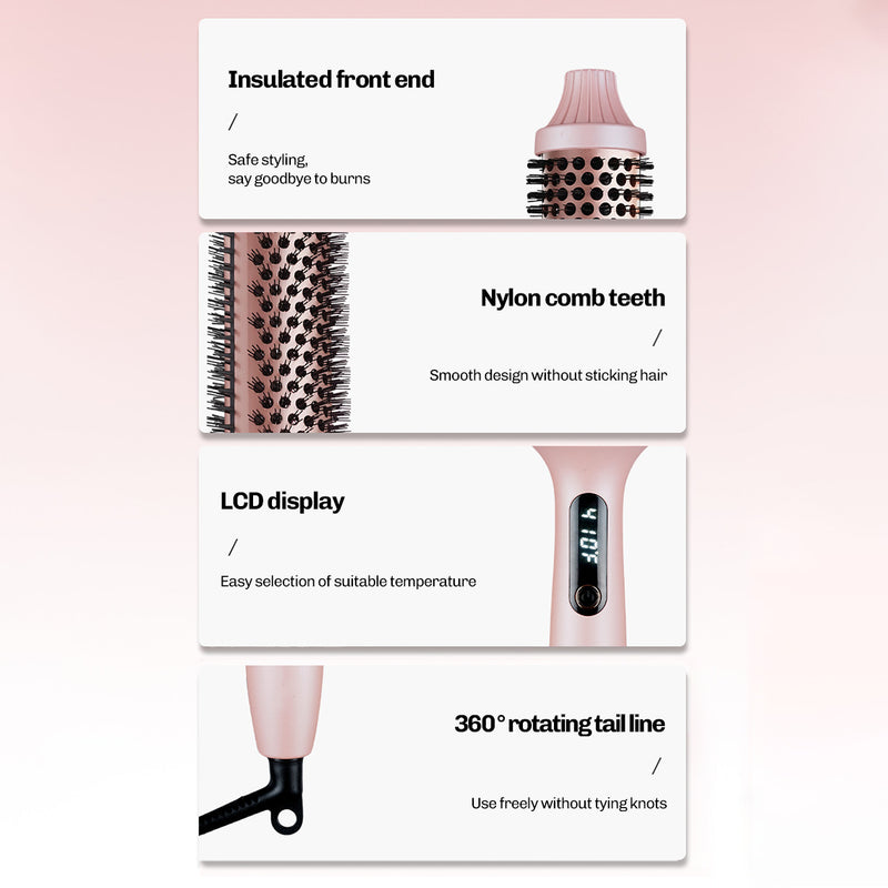 StyleFusion 1.5-Inch Ionic Thermal Round Brush Heated, 6 Temperature Settings