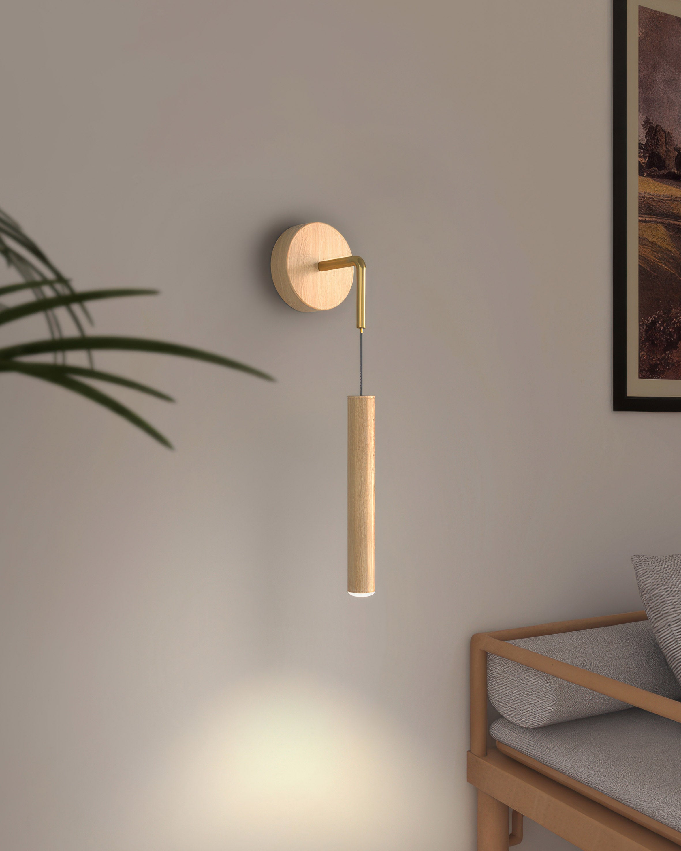 Arandela LED AuroraSphere Cilíndrica para Corredores e Salas de Estar