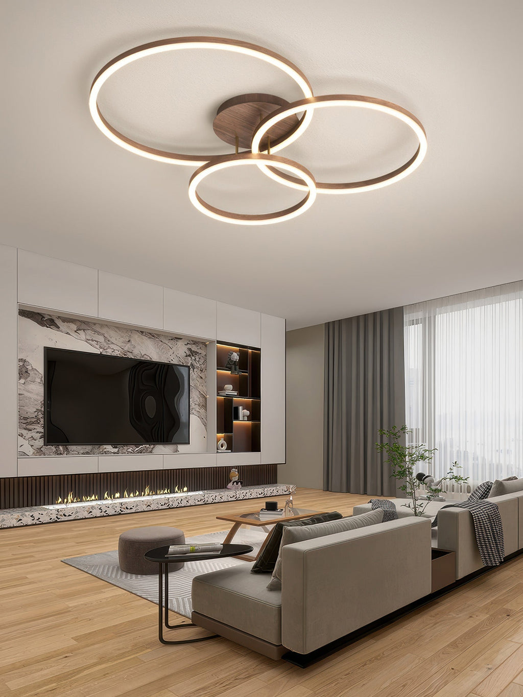 Aurion Geometrische LED-Deckenleuchte für moderne Innenräume