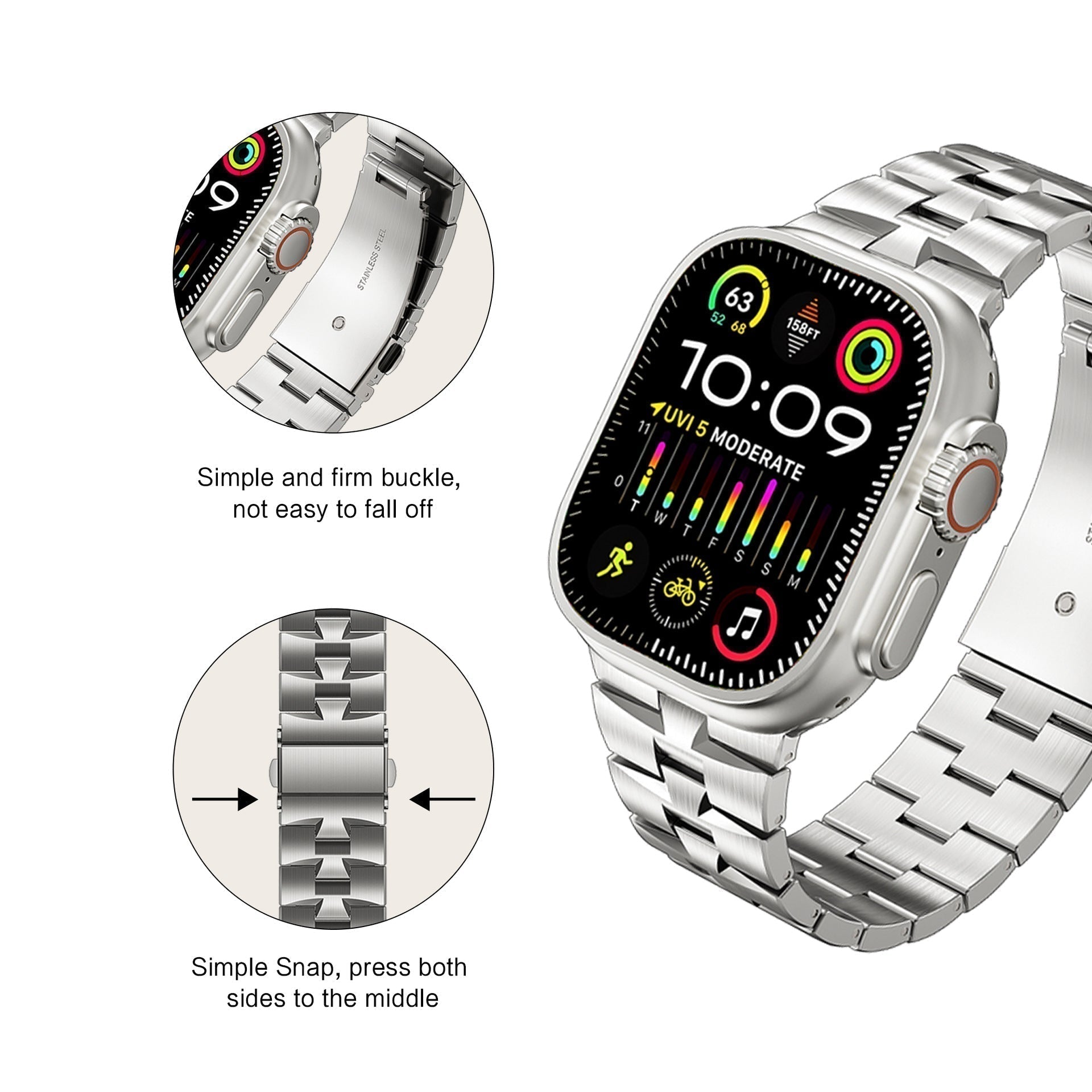 LumaLink nerezový řemínek pro Apple Watch Ultra