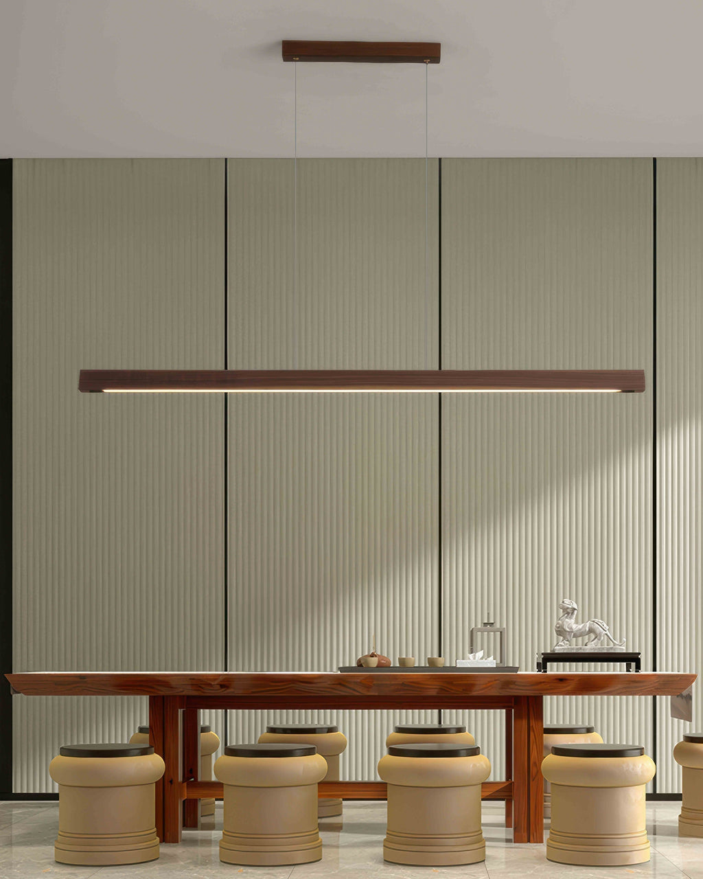 Caelum Walnut Minimalist Pendant Light | French Medieval Charm For Homes