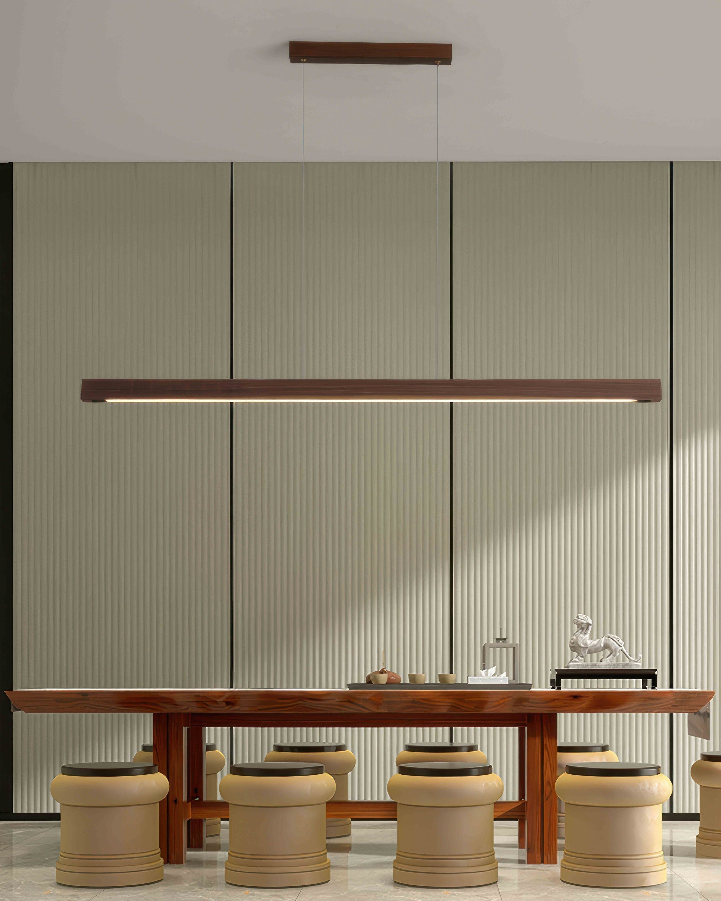 Caelum Walnut Minimalist Pendant Light | French Medieval Charm For Homes