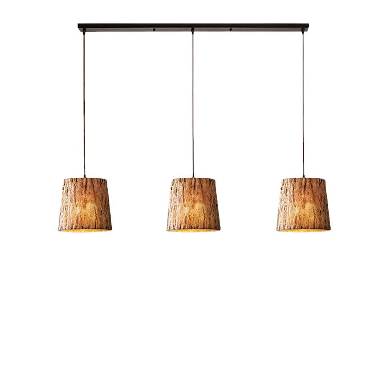 Zielona lampa wisząca w kształcie pnia drzewa do jadalni i kuchni
