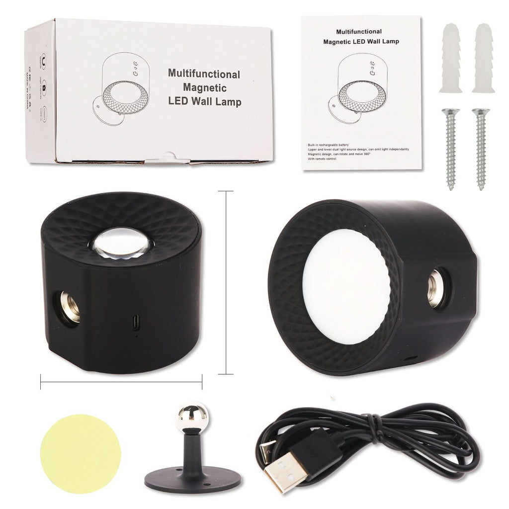 NovaLume LED-Wandlampe dimmbar, 360 Grad drehbar für Wohnzimmer