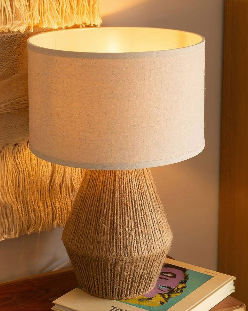 KumoWeave Hamp Skrivebordslampe med Miljøvenligt Væv og Japansk Minimalistisk Design