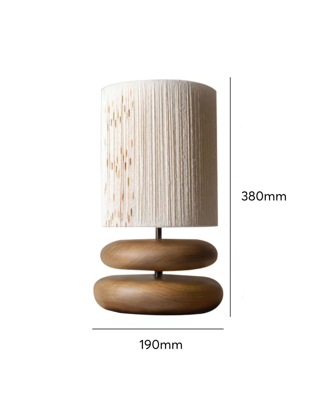 Lámpara de Mesa Solmere Tranquil de Madera con Compatibilidad LED y Eficiencia Energética