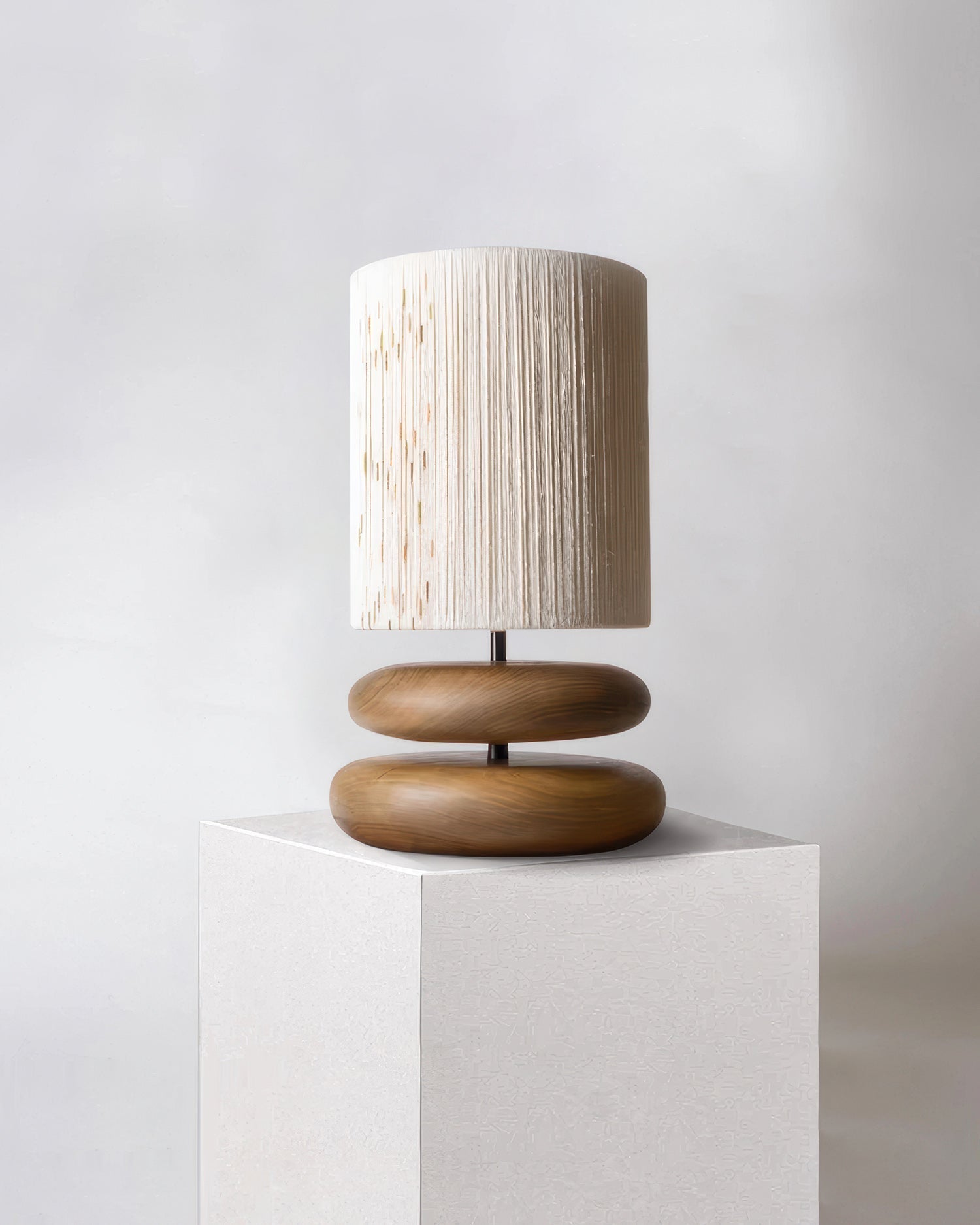 Lámpara de Mesa Solmere Tranquil de Madera con Compatibilidad LED y Eficiencia Energética