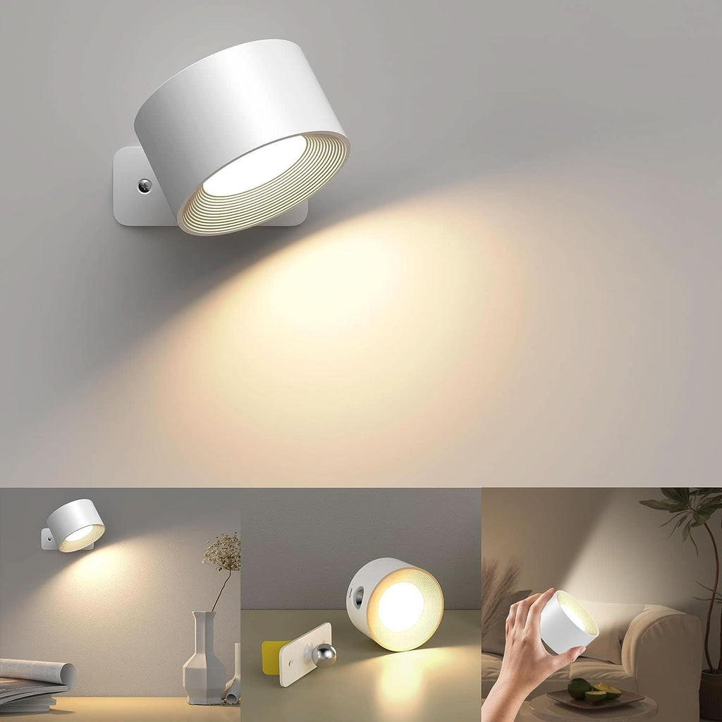 NovaLume LED-Wandlampe dimmbar, 360 Grad drehbar für Wohnzimmer