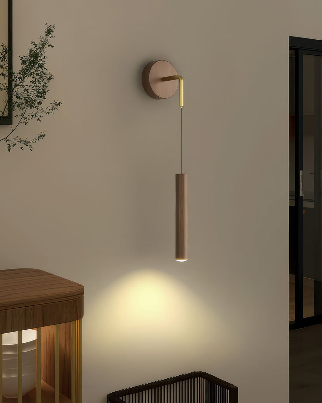 Arandela LED AuroraSphere Cilíndrica para Corredores e Salas de Estar