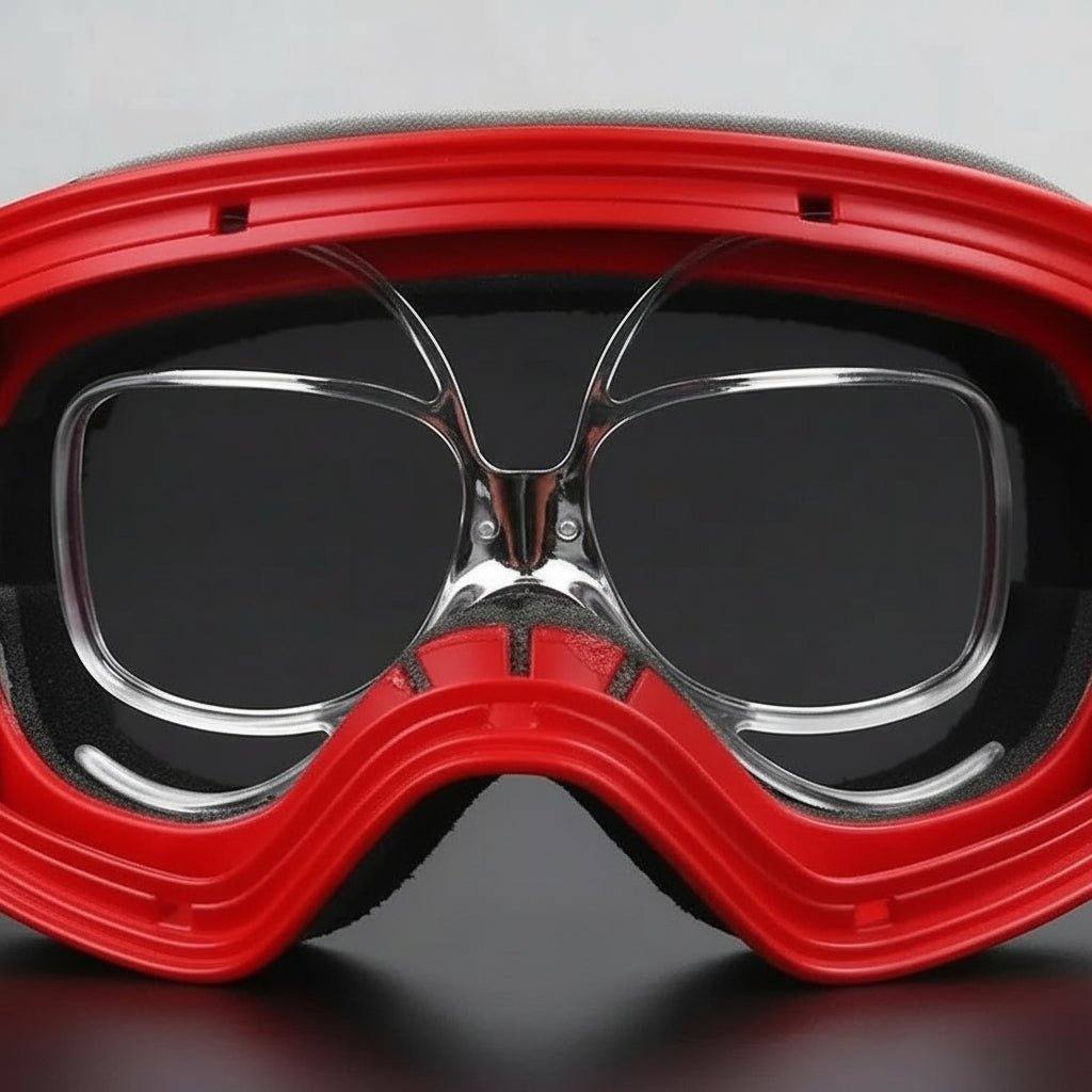 FlexSight fleksibelt korrigerende glassramme for skibriller med tilpasset passform for skiløpere