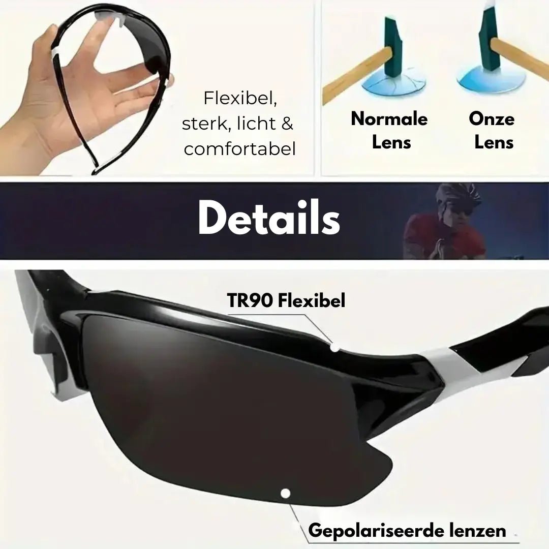 AeroView polariserede sportssolbriller ultralette UV-beskyttelse til aktive atleter