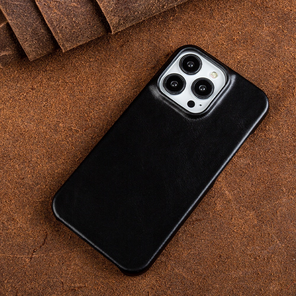 Nova Creations kožené pouzdro na iPhone s voskovou úpravou Elegant Edition