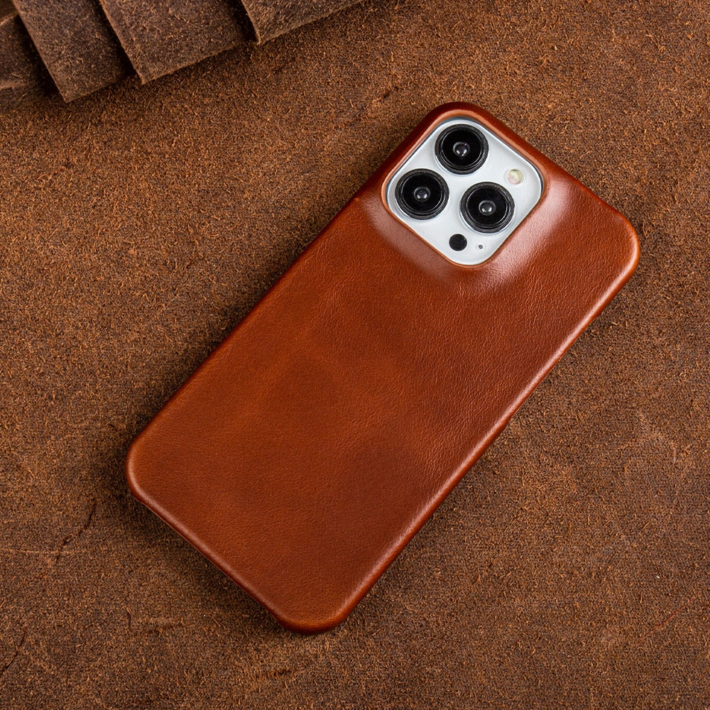 Nova Creations kožené pouzdro na iPhone s voskovou úpravou Elegant Edition