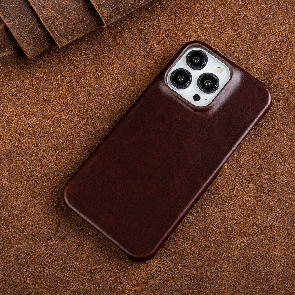 Nova Creations kožené pouzdro na iPhone s voskovou úpravou Elegant Edition