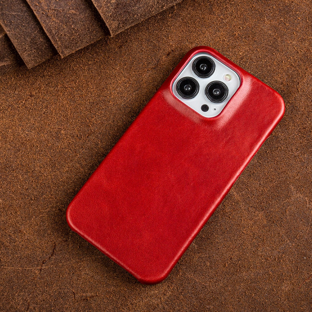 Nova Creations kožené pouzdro na iPhone s voskovou úpravou Elegant Edition