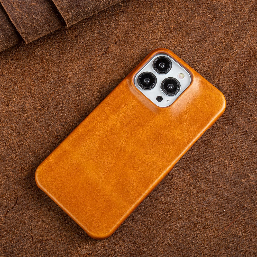 Nova Creations kožené pouzdro na iPhone s voskovou úpravou Elegant Edition