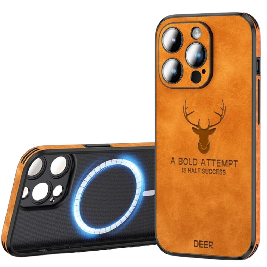 Funda para teléfono de cuero genuino con protección a prueba de golpes, delgada y estilizada