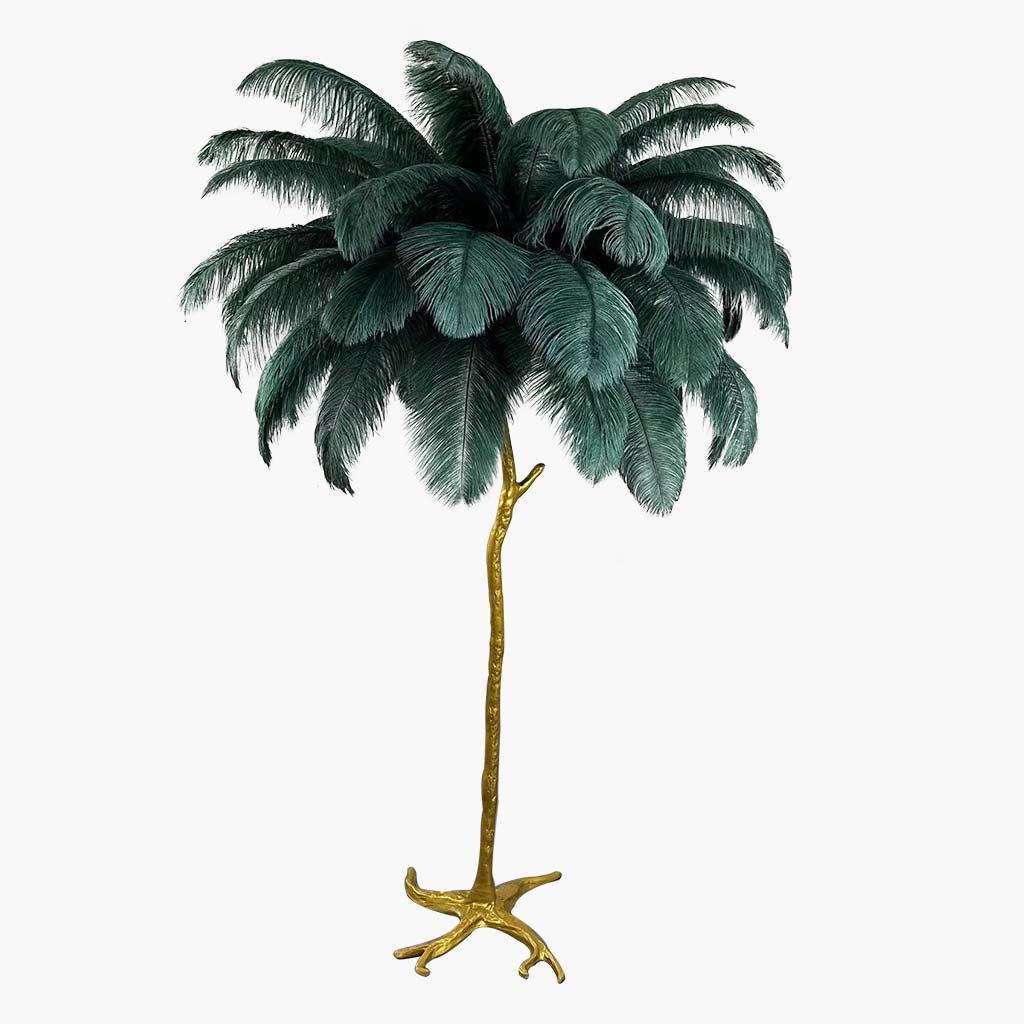 Elegant Ostrich Feather Modern Floor Lamp For Living Room Decor