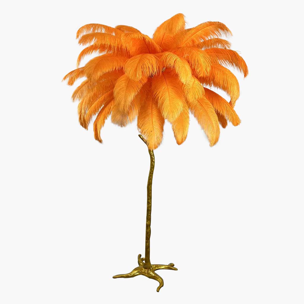 Elegant Ostrich Feather Modern Floor Lamp For Living Room Decor