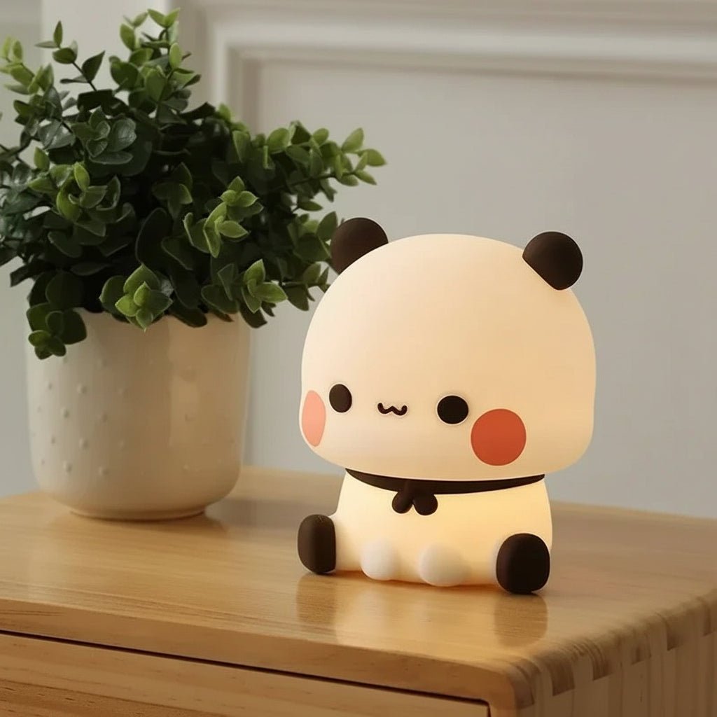 LumiPanda Mjuk LED Panda Nattlampa för Barnrum