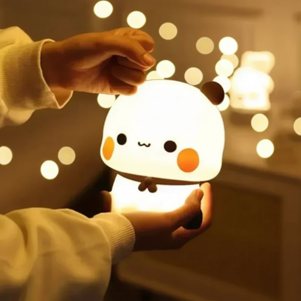 LumiPanda Mjuk LED Panda Nattlampa för Barnrum