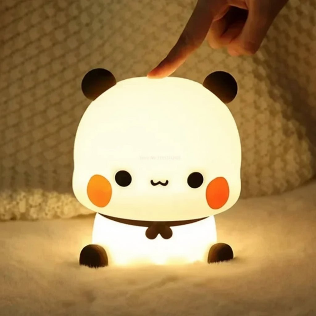 LumiPanda Mjuk LED Panda Nattlampa för Barnrum